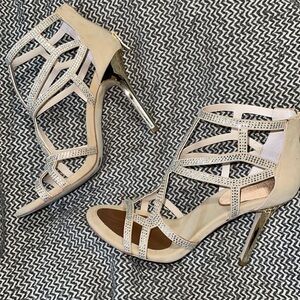 BCBG Crystal and Kid Suede shoe